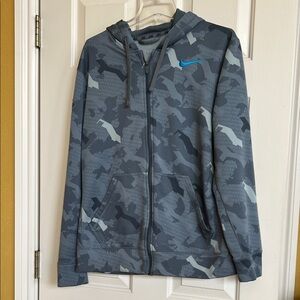 Nike hooded Full zip  swearshirt ( therma fit )